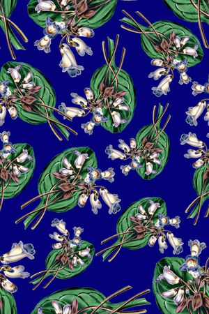 手绘花卉印花华亿平台图片