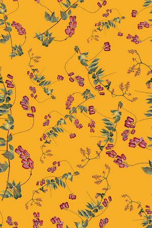 手绘花卉印花华亿平台图片