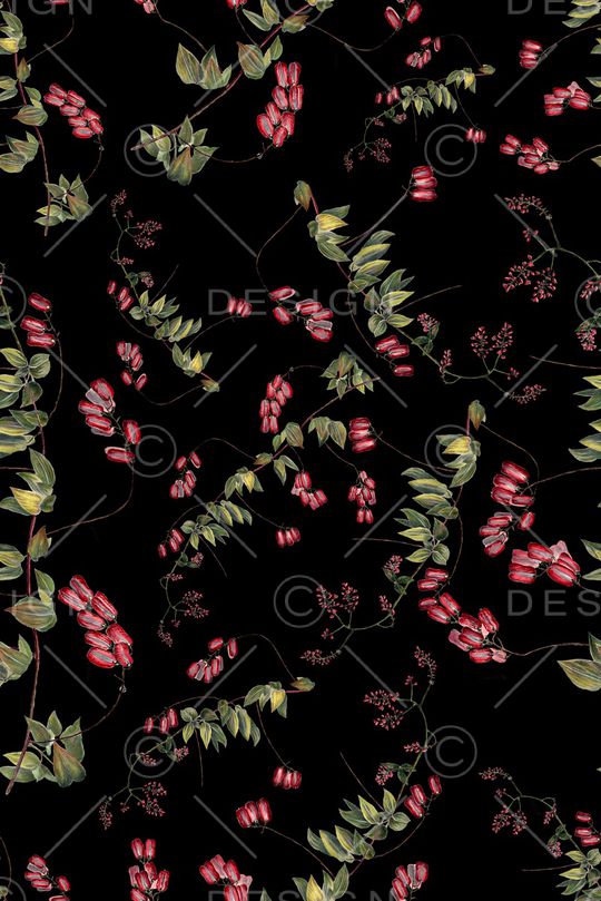 手绘花卉印花华亿平台图片