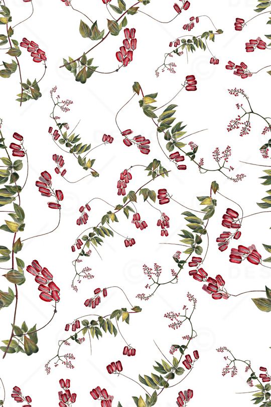 手绘花卉印花华亿平台图片