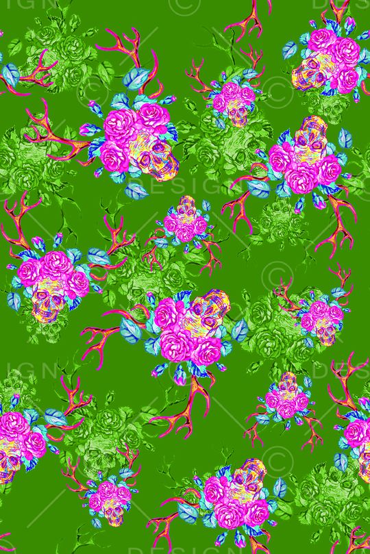 手绘花卉印花华亿平台图片