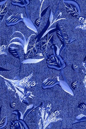 抽象花卉印花华亿平台图片