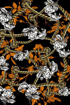 手绘花卉印花华亿平台图片