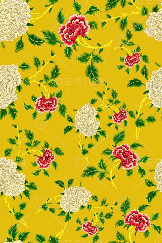 手绘花卉印花华亿平台图片