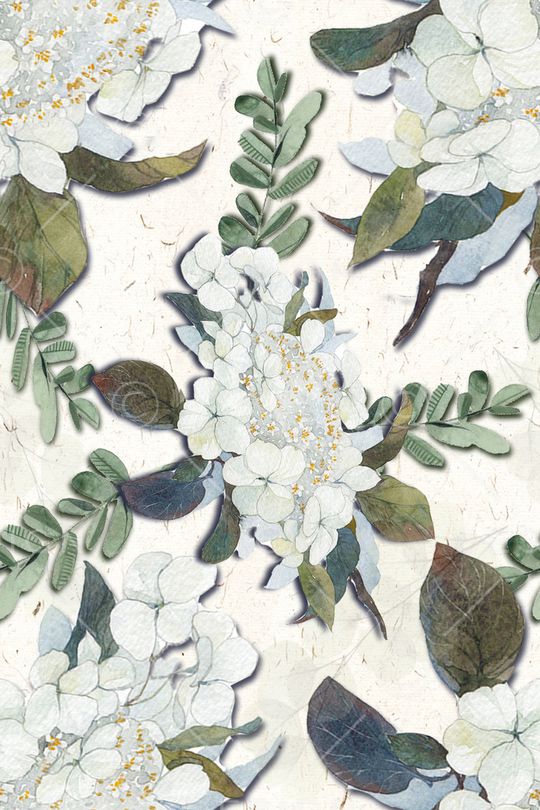 白色花朵印花华亿平台图片