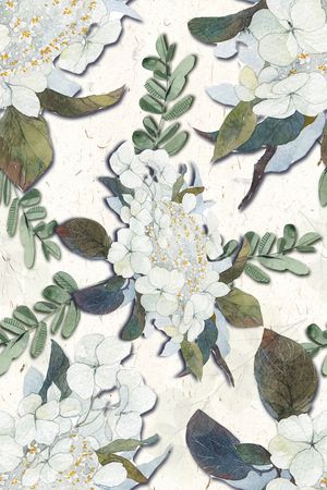 白色花朵印花华亿平台图片