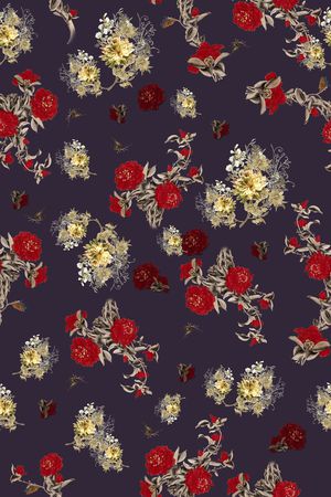 花卉印花华亿平台图片