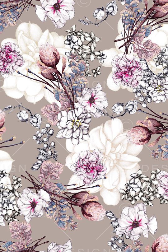 朦胧花卉印花华亿平台图片