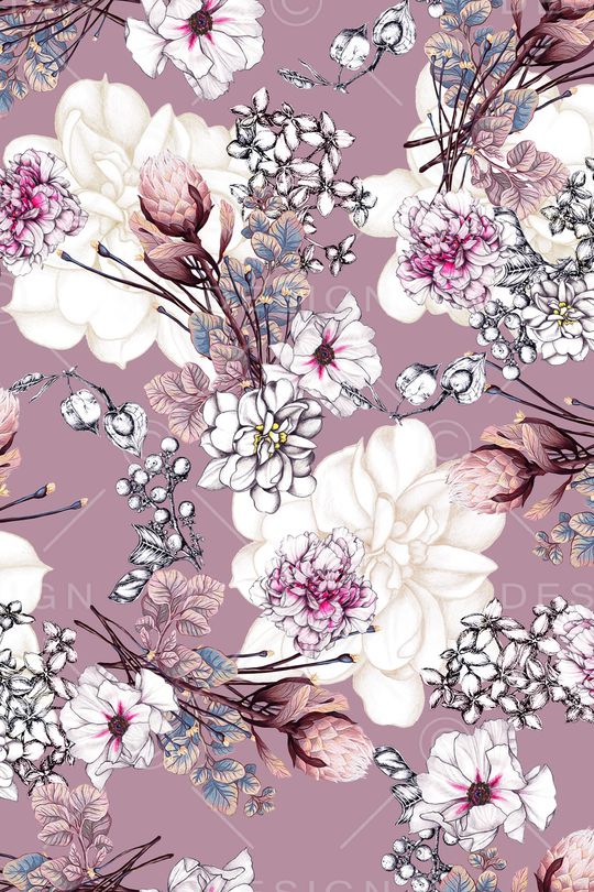 朦胧花卉印花华亿平台图片