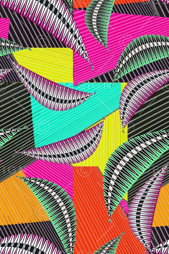 彩色色块印花华亿平台图片