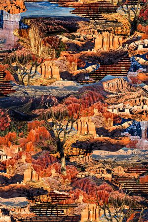 风景景观印花华亿平台图片