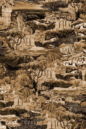 风景景观印花华亿平台图片