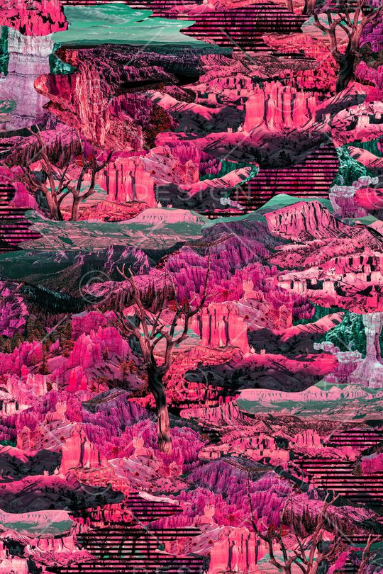 风景景观印花华亿平台图片