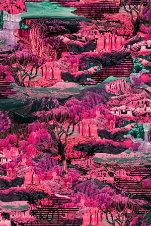 风景景观印花华亿平台图片