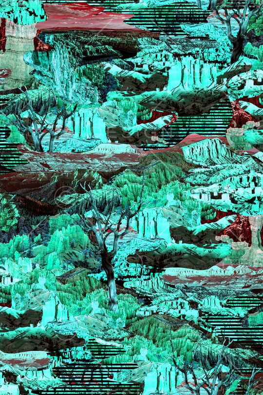 风景景观印花华亿平台图片