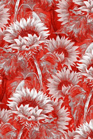 向日葵印花华亿平台图片