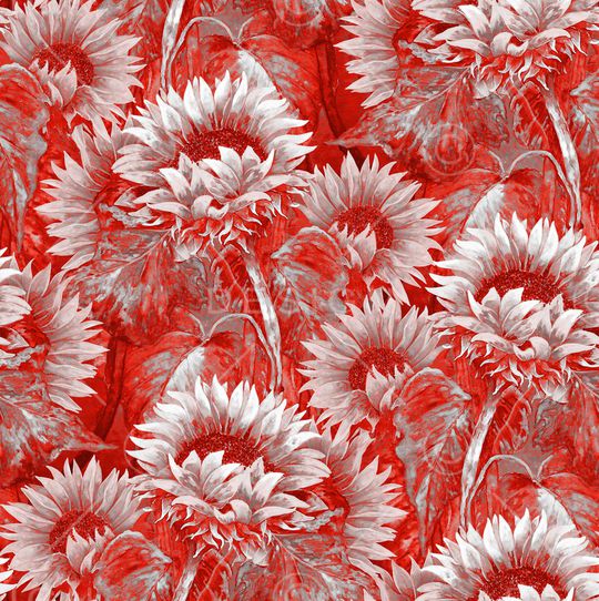 向日葵印花华亿平台图片