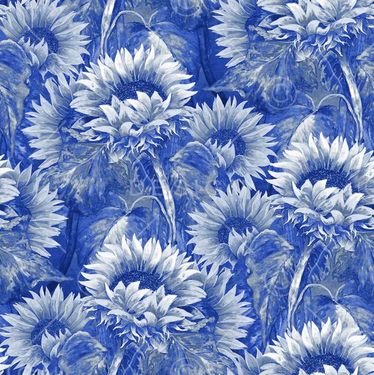 向日葵印花华亿平台图片