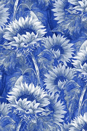 向日葵印花华亿平台图片