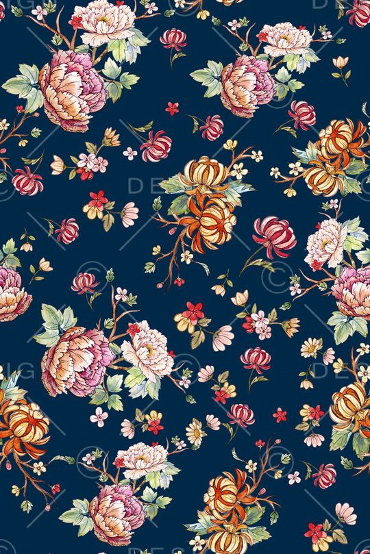 菊花印花华亿平台图片