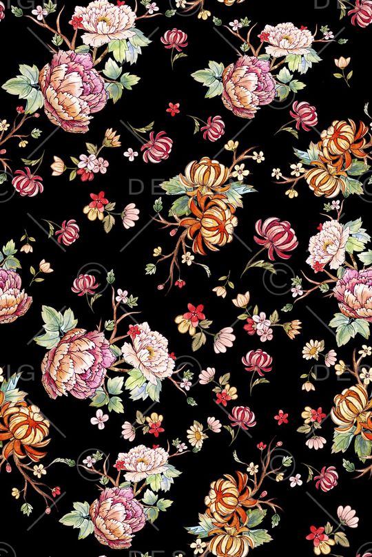 菊花印花华亿平台图片