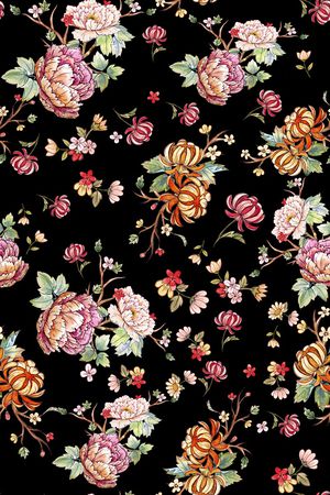 菊花印花华亿平台图片