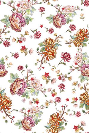 菊花印花华亿平台图片