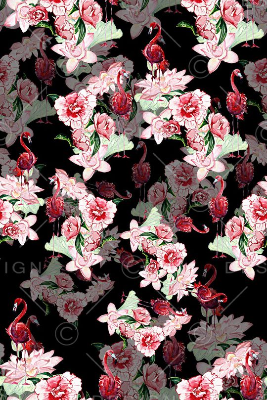 水彩花卉印花华亿平台图片