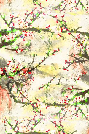 梅花印花华亿平台图片