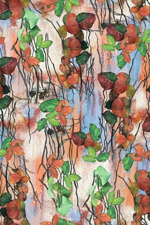 树枝印花华亿平台图片