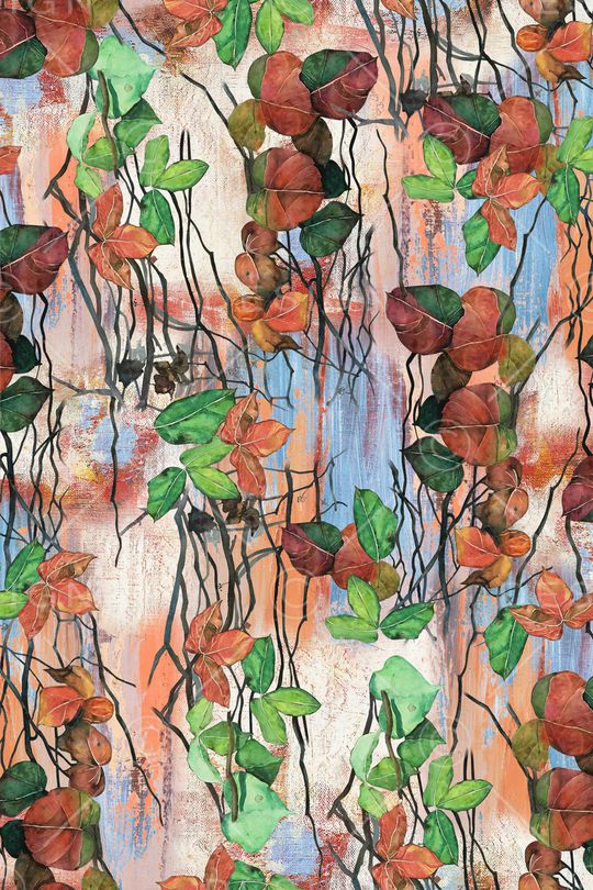 树枝印花华亿平台图片