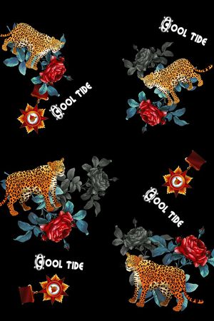 玫瑰花印花华亿平台图片