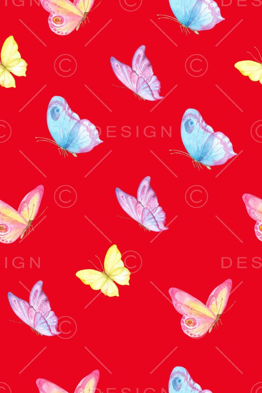 蝴蝶印花华亿平台图片