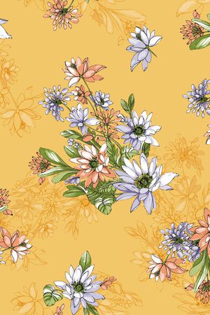 彩底花卉印花华亿平台图片