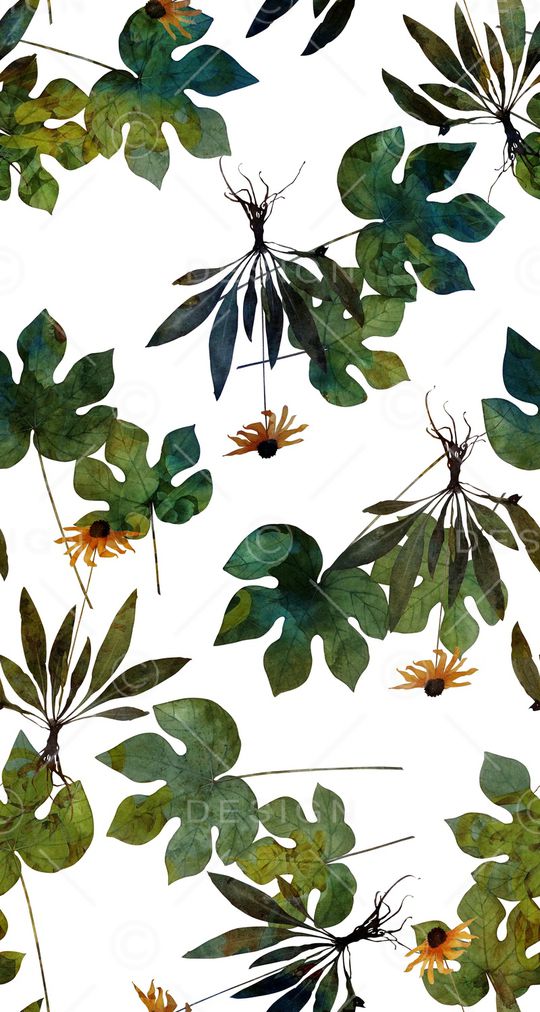 清爽底花卉印花华亿平台图片