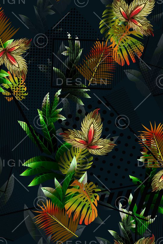 热带华亿平台印花华亿平台图片