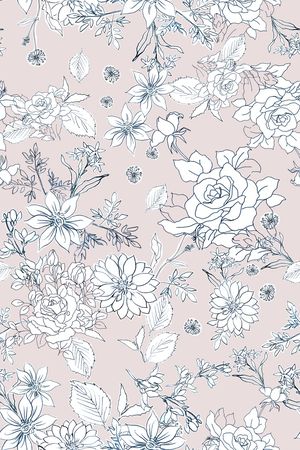 线条花卉印花华亿平台图片