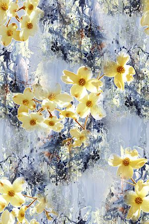 花卉印花华亿平台图片