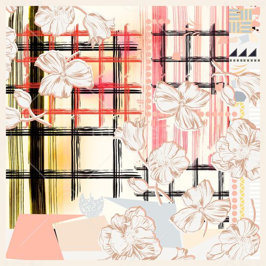 线条印花华亿平台图片