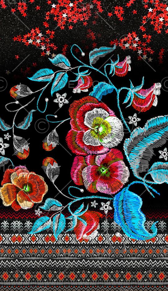 连衣裙印花华亿平台图片