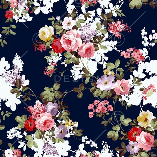 花卉印花华亿平台图片