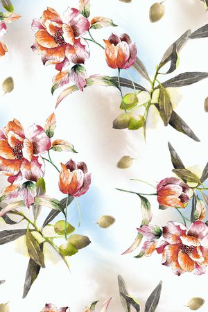 花卉印花华亿平台图片