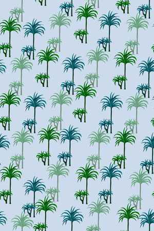 椰子树印花华亿平台图片