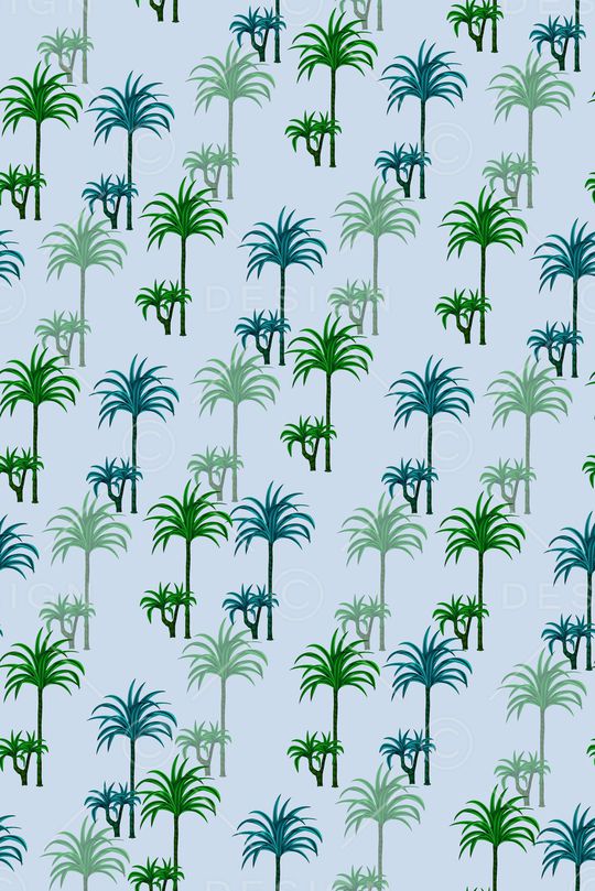 椰子树印花华亿平台图片