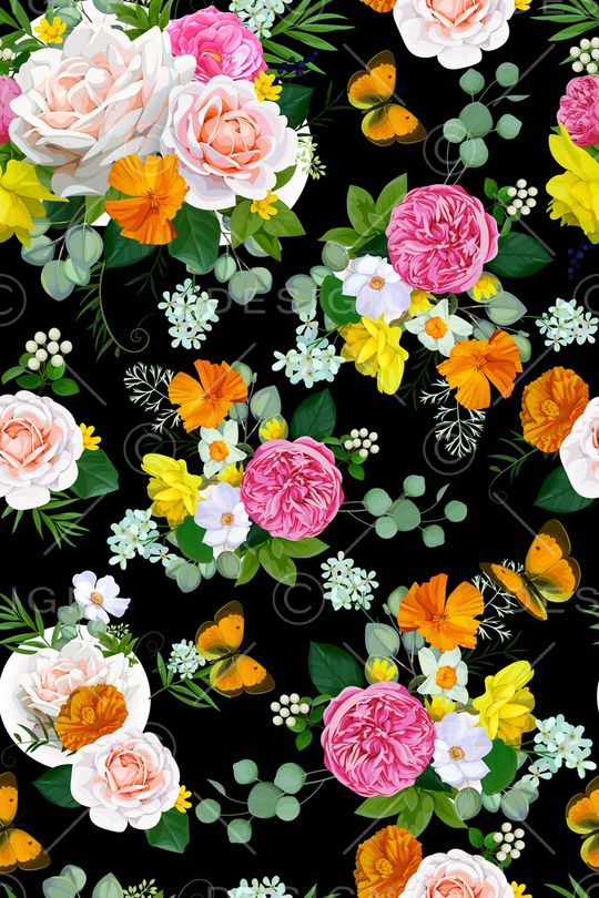 抽象花卉印花华亿平台图片