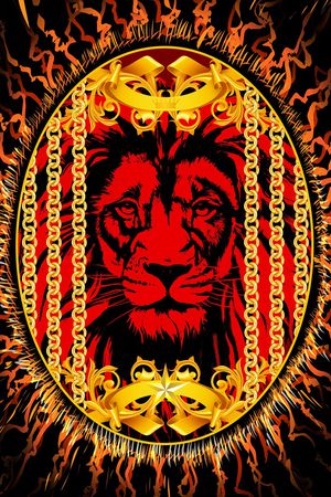 动物头印花华亿平台图片