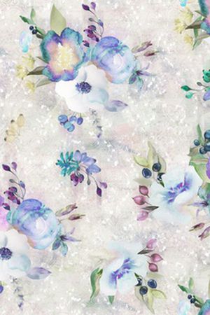 朦胧花卉印花华亿平台图片