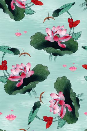 花卉印花华亿平台图片