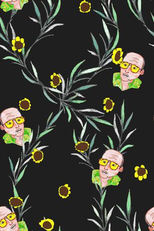 抽象花卉印花华亿平台图片