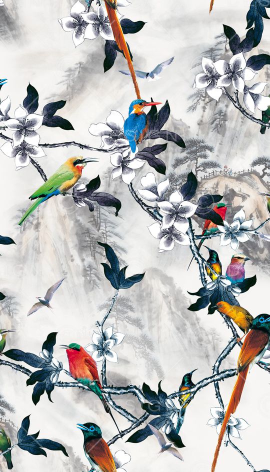 鸟印花华亿平台图片